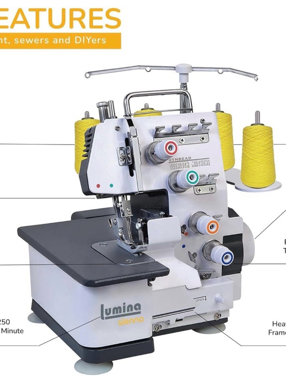 4 Thread Overlock Machine Serger Sewing Machine - Picture 11 of 11